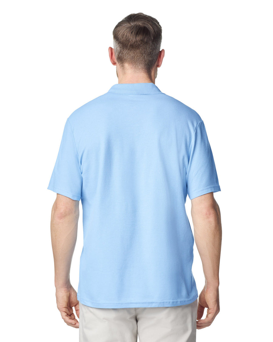 Gildan G648 Softstyle Pique Polo - Light Blue - model back