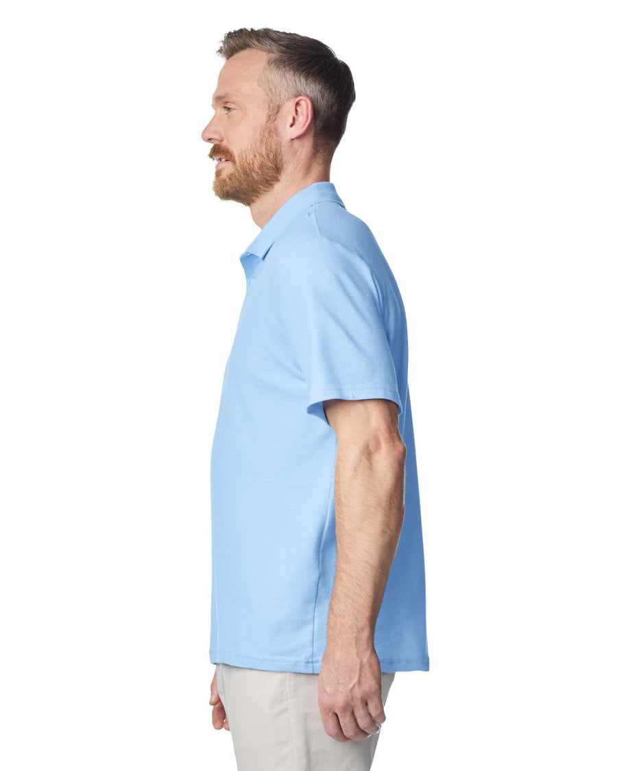 Gildan G648 Softstyle Pique Polo - Light Blue - model side