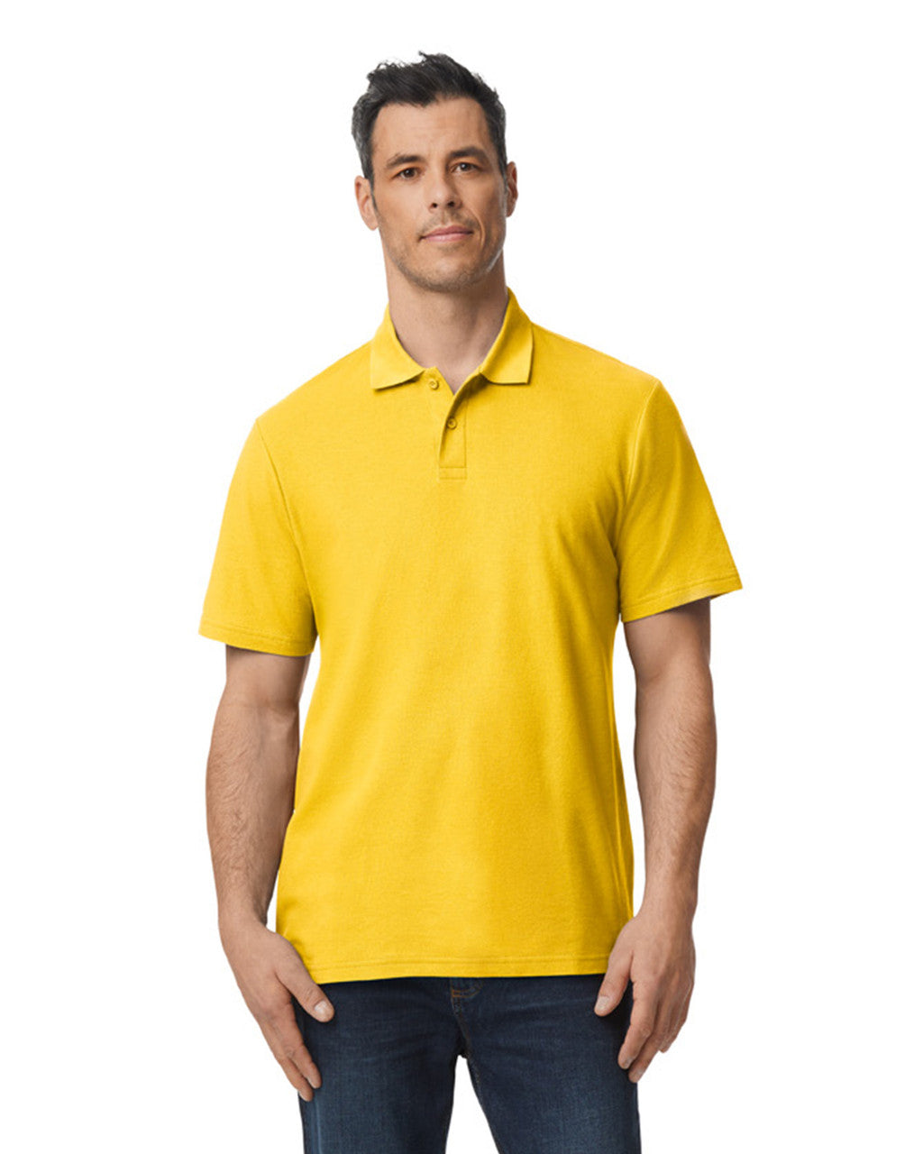 Gildan G648 Softstyle Pique Polo - Daisy - model front
