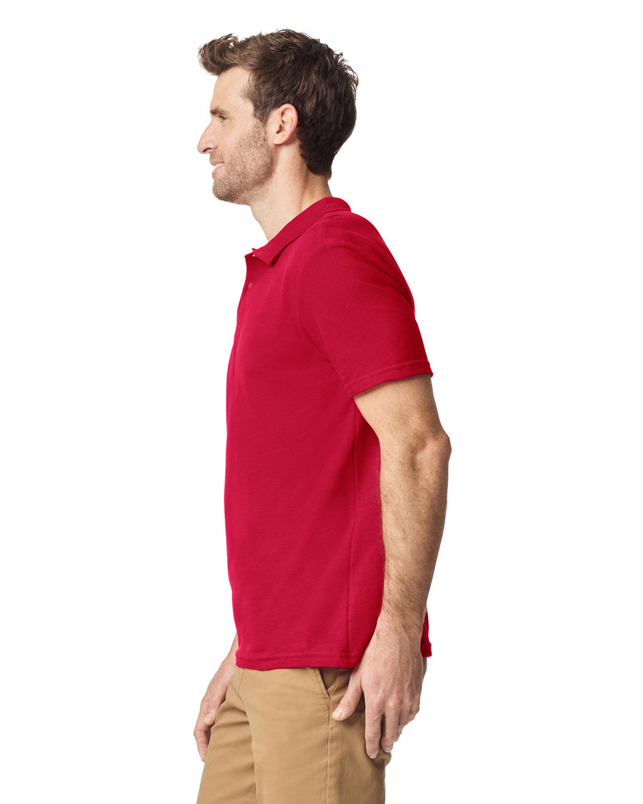 Gildan G648 Softstyle Pique Polo - Cherry Red - model side