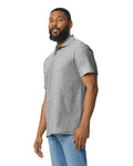 Gildan G648 Softstyle Pique Polo - Sport Grey - model side