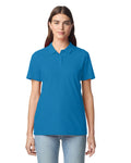 Gildan 64800L Women's Softstyle Pique Polo - Sapphire - model front