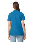 Gildan 64800L Women's Softstyle Pique Polo - Sapphire - model back