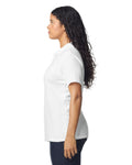 Gildan 64800L Women's Softstyle Pique Polo - White - model side