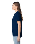 Gildan 64800L Women's Softstyle Pique Polo - Navy - model side