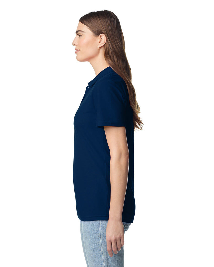 Gildan 64800L Women's Softstyle Pique Polo - Navy - model side