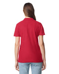 Gildan 64800L Women's Softstyle Pique Polo - Cherry Red - model back
