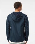 Independent Trading Co. EXP54LWZ Men's Lightweight Windbreaker Full-Zip Jacket - Classic Navy - model back
