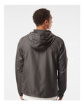Independent Trading Co. EXP54LWZ Men's Lightweight Windbreaker Full-Zip Jacket - Graphite - model back