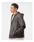 Independent Trading Co. EXP54LWZ Men's Lightweight Windbreaker Full-Zip Jacket - Graphite - model side