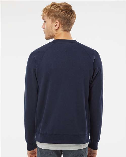 Independent Trading Co. PRM30SBC Unisex Special Blend Raglan Crewneck Sweatshirt - Classic Navy - model back
