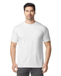 Gildan 64PLSMA Unisex Softstyle Plasma Print T-Shirt - White - model front