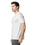 Gildan 64PLSMA Unisex Softstyle Plasma Print T-Shirt - White - model side