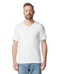 Gildan G64V Softstyle V-Neck T-Shirt - White - model front