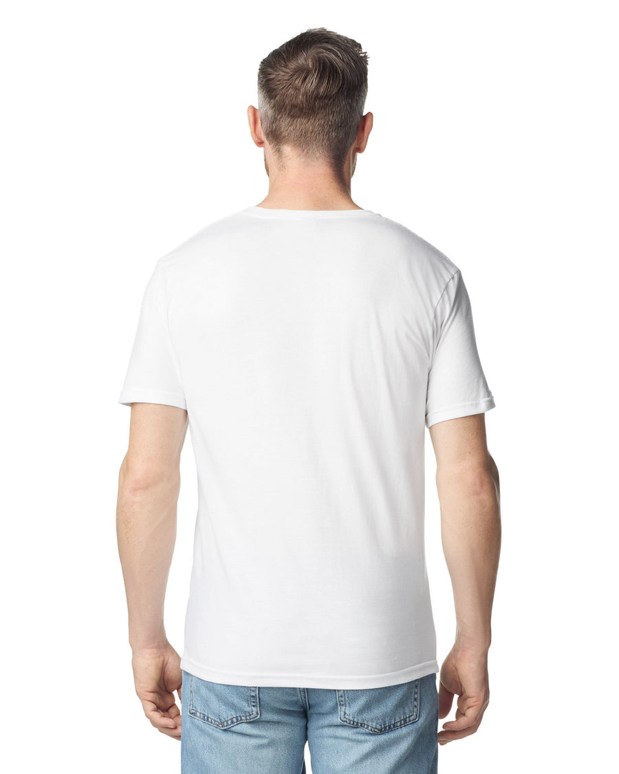 Gildan G64V Softstyle V-Neck T-Shirt - White - model back