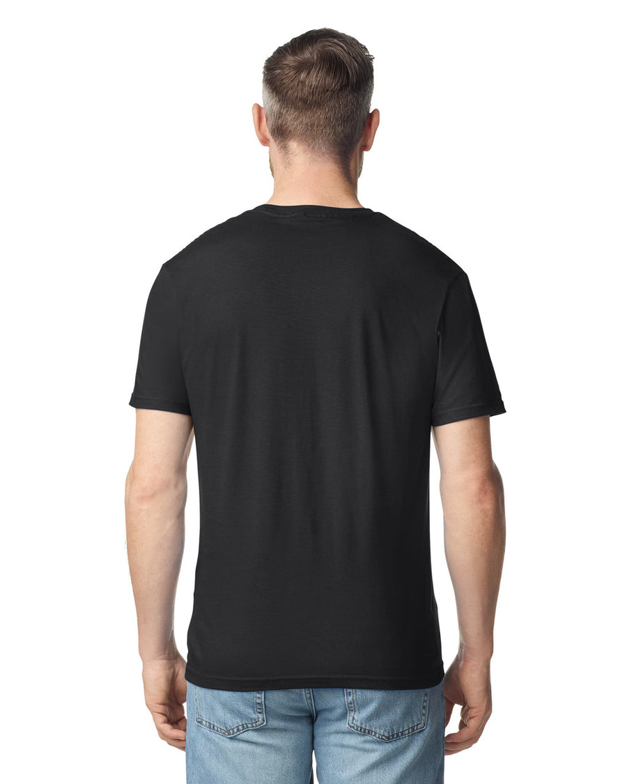 Gildan G64V Softstyle V-Neck T-Shirt - Black - model back