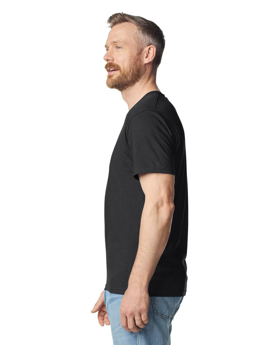 Gildan G64V Softstyle V-Neck T-Shirt - Black - model side