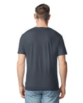 Gildan G64V Softstyle V-Neck T-Shirt - Dark Heather - model back