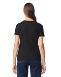 Gildan 64V00L Women's Softstyle V-Neck T-Shirt - Black - model back
