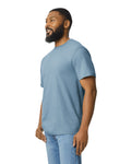 Gildan 65000 Unisex Softstyle Midweight T-Shirt - Stone Blue - model side