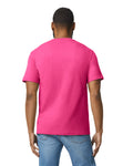 Gildan 65000 Unisex Softstyle Midweight T-Shirt - Heliconia - model back