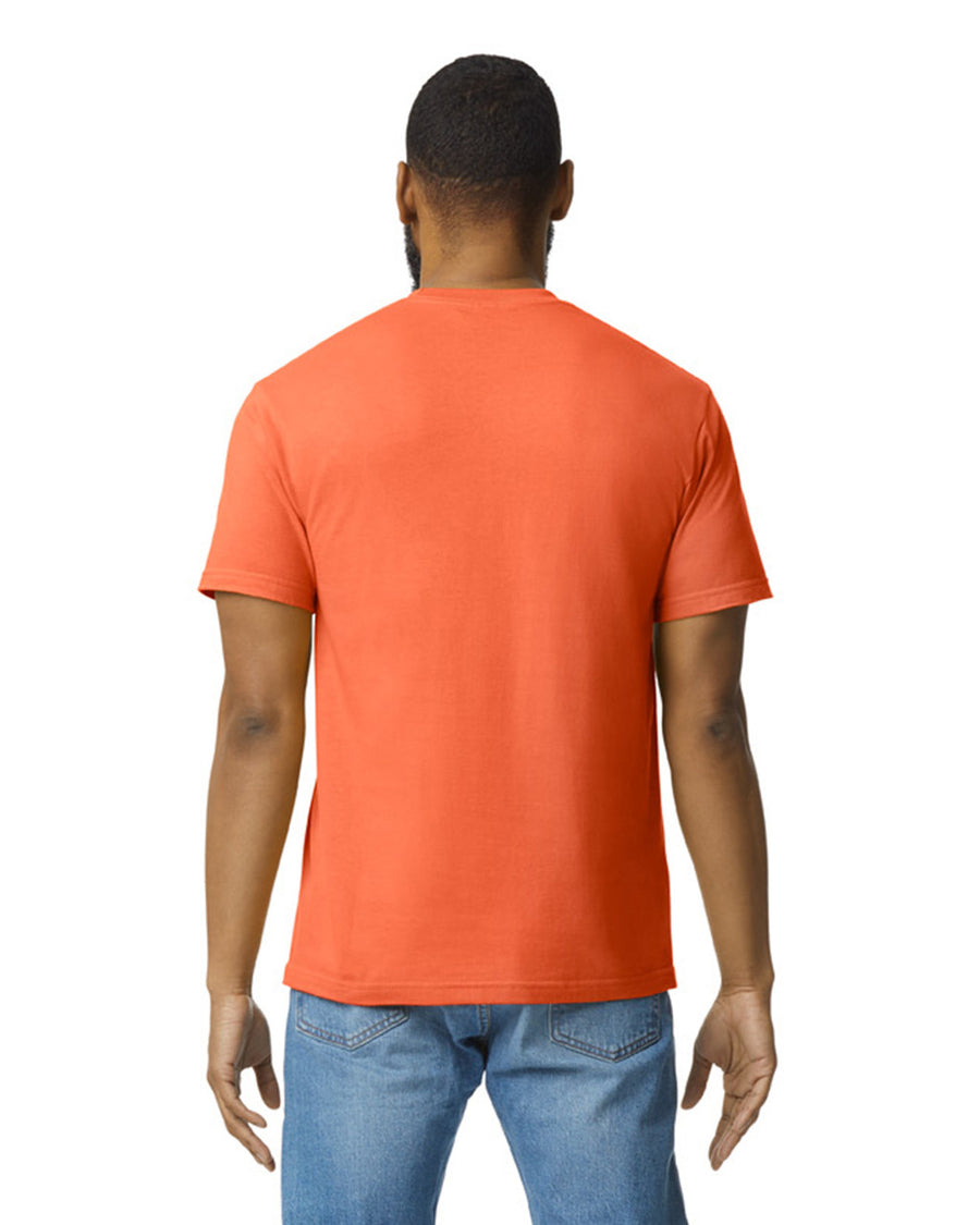 Gildan 65000 Unisex Softstyle Midweight T-Shirt - Orange - model back