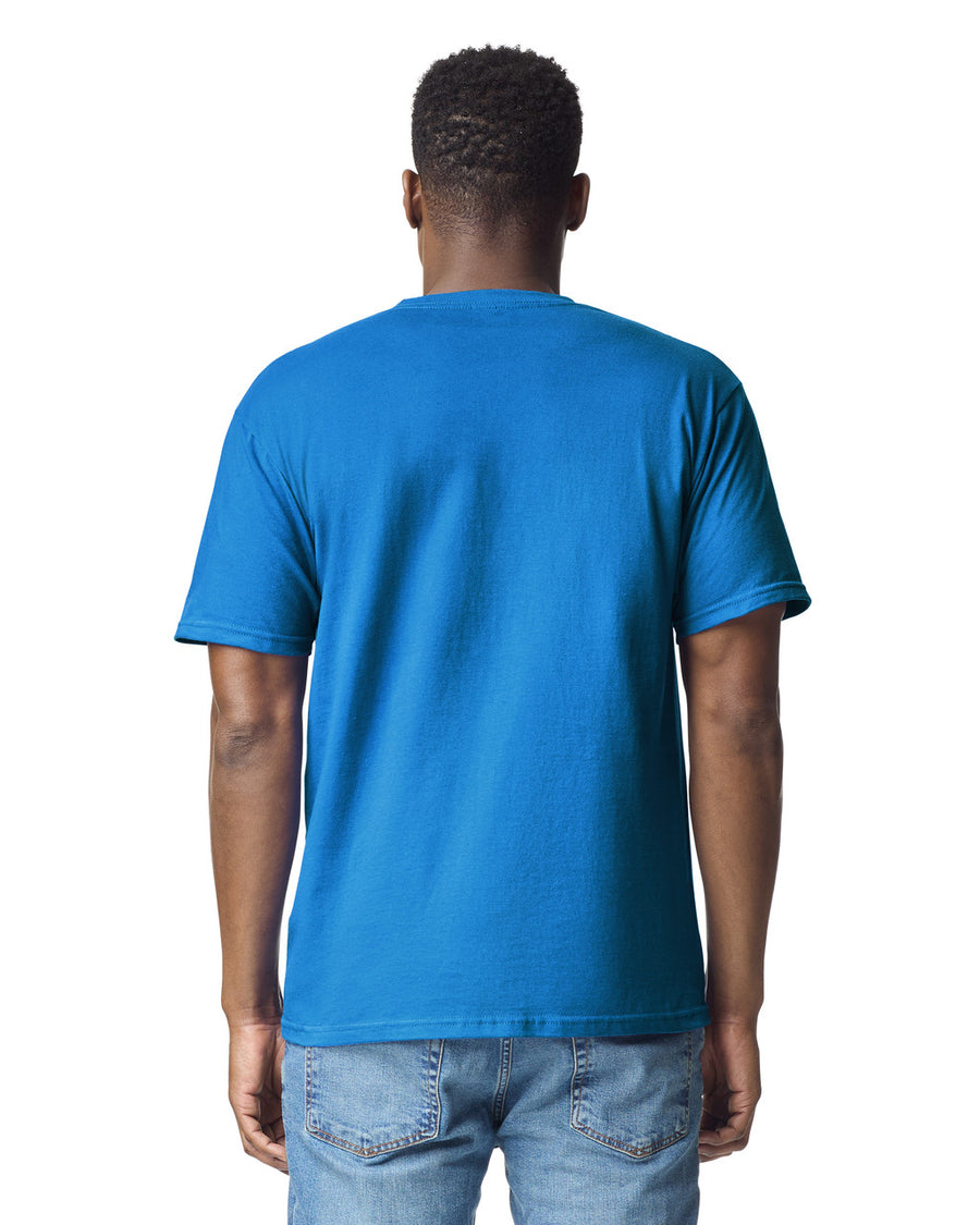 Gildan 65000 Unisex Softstyle Midweight T-Shirt - Royal - model back