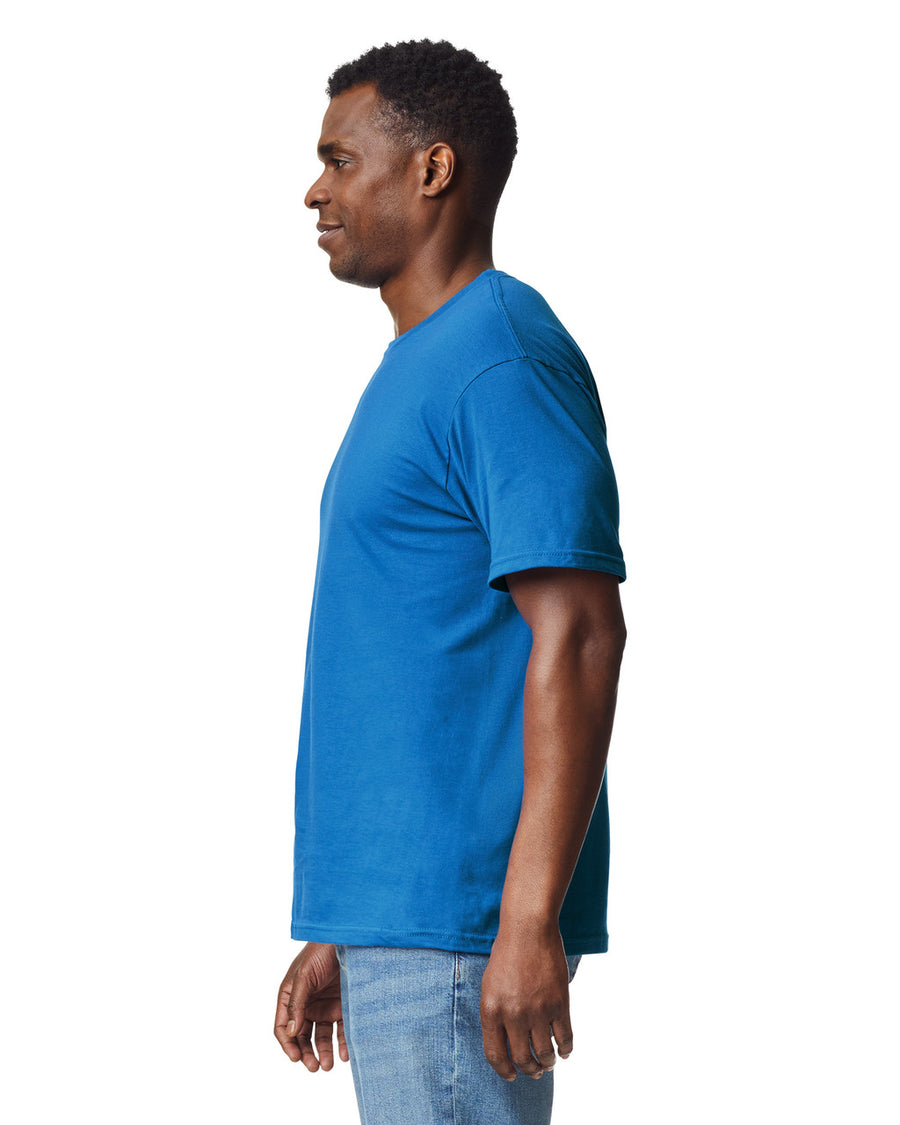 Gildan 65000 Unisex Softstyle Midweight T-Shirt - Royal - model side