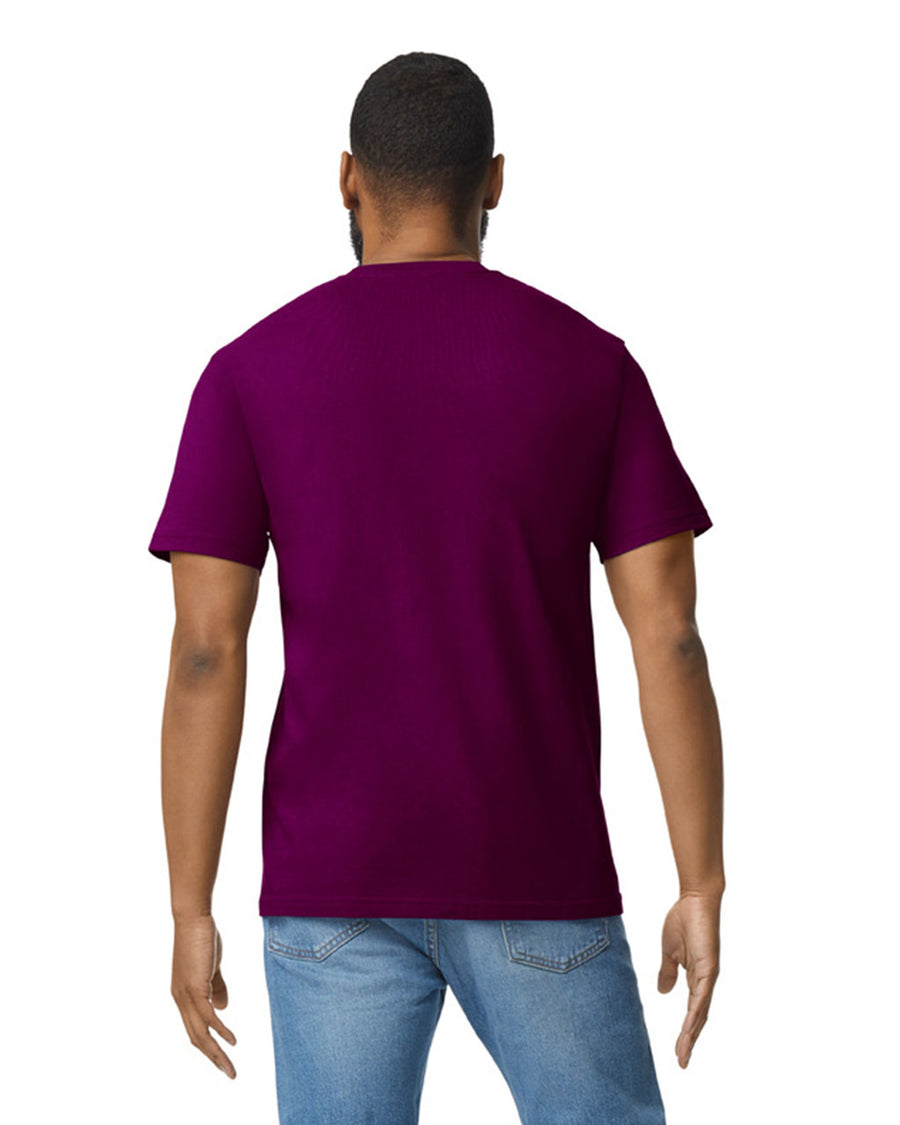Gildan 65000 Unisex Softstyle Midweight T-Shirt - Maroon - model back
