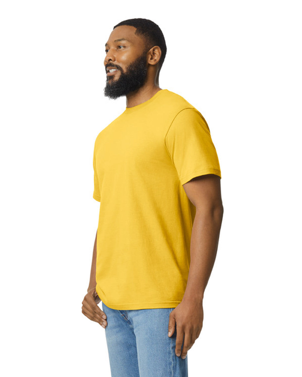 Gildan 65000 Unisex Softstyle Midweight T-Shirt - Daisy - model side