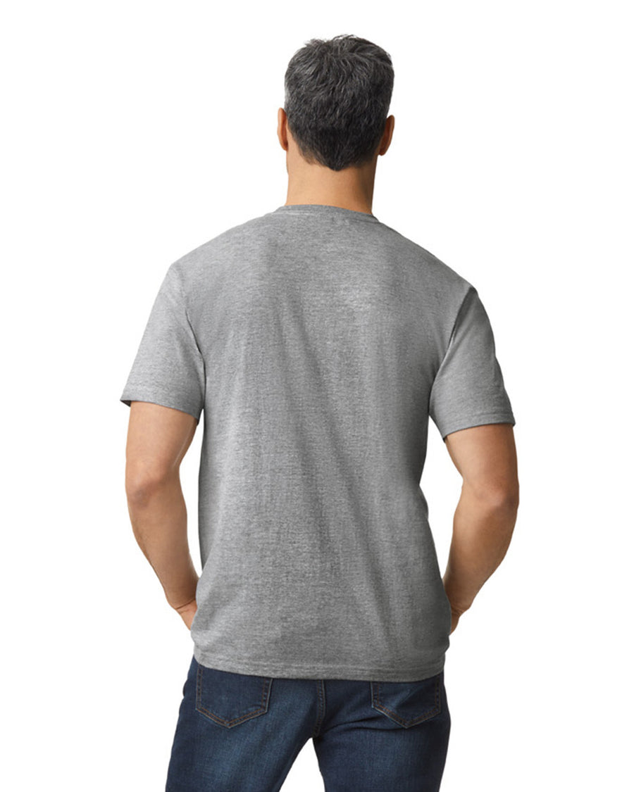 Gildan 65000 Unisex Softstyle Midweight T-Shirt - Sport Grey - model back
