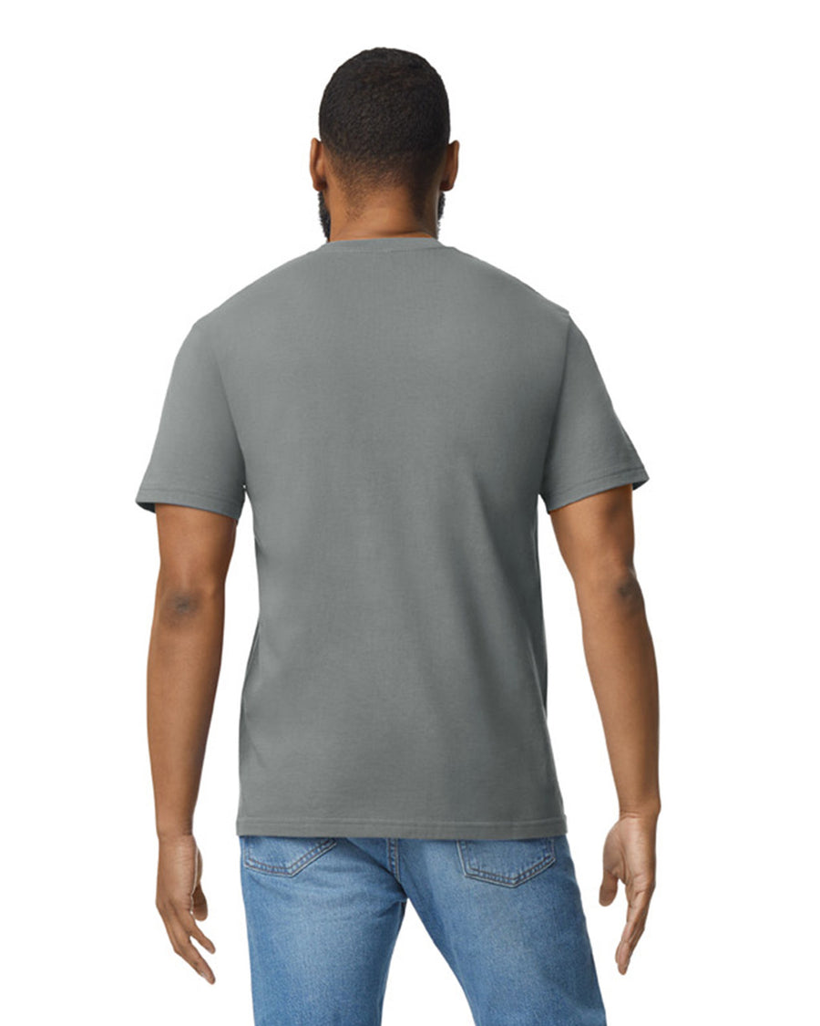 Gildan 65000 Unisex Softstyle Midweight T-Shirt - Graphite Heather - model back