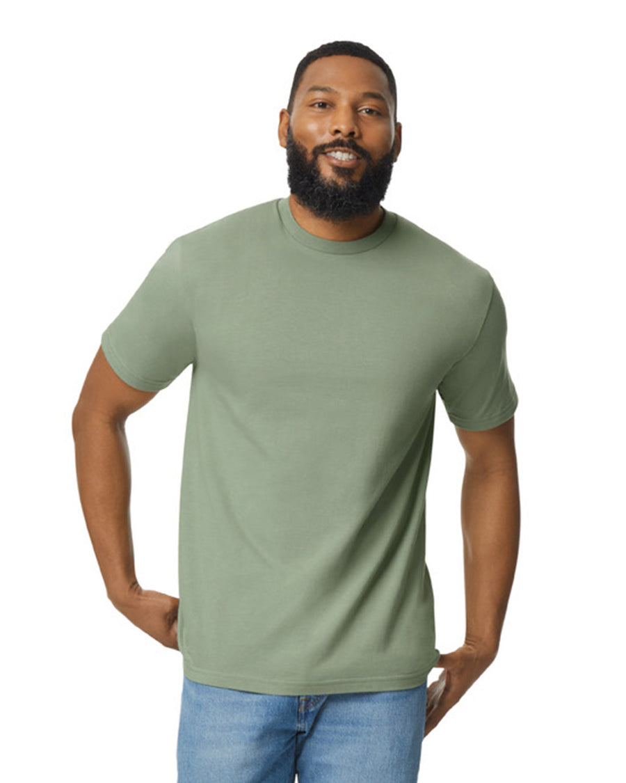 Gildan 65000 Unisex Softstyle Midweight T-Shirt - Sage - model front