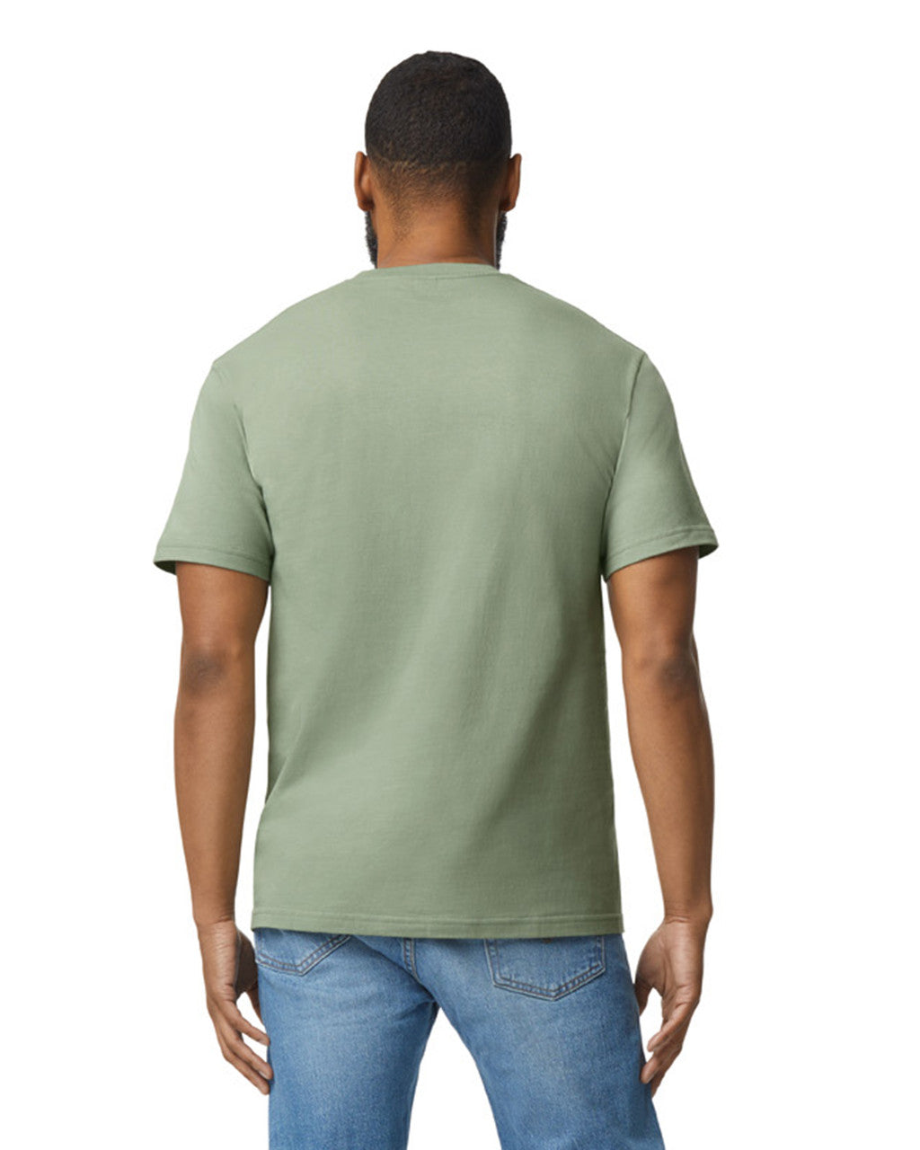 Gildan 65000 Unisex Softstyle Midweight T-Shirt - Sage - model back