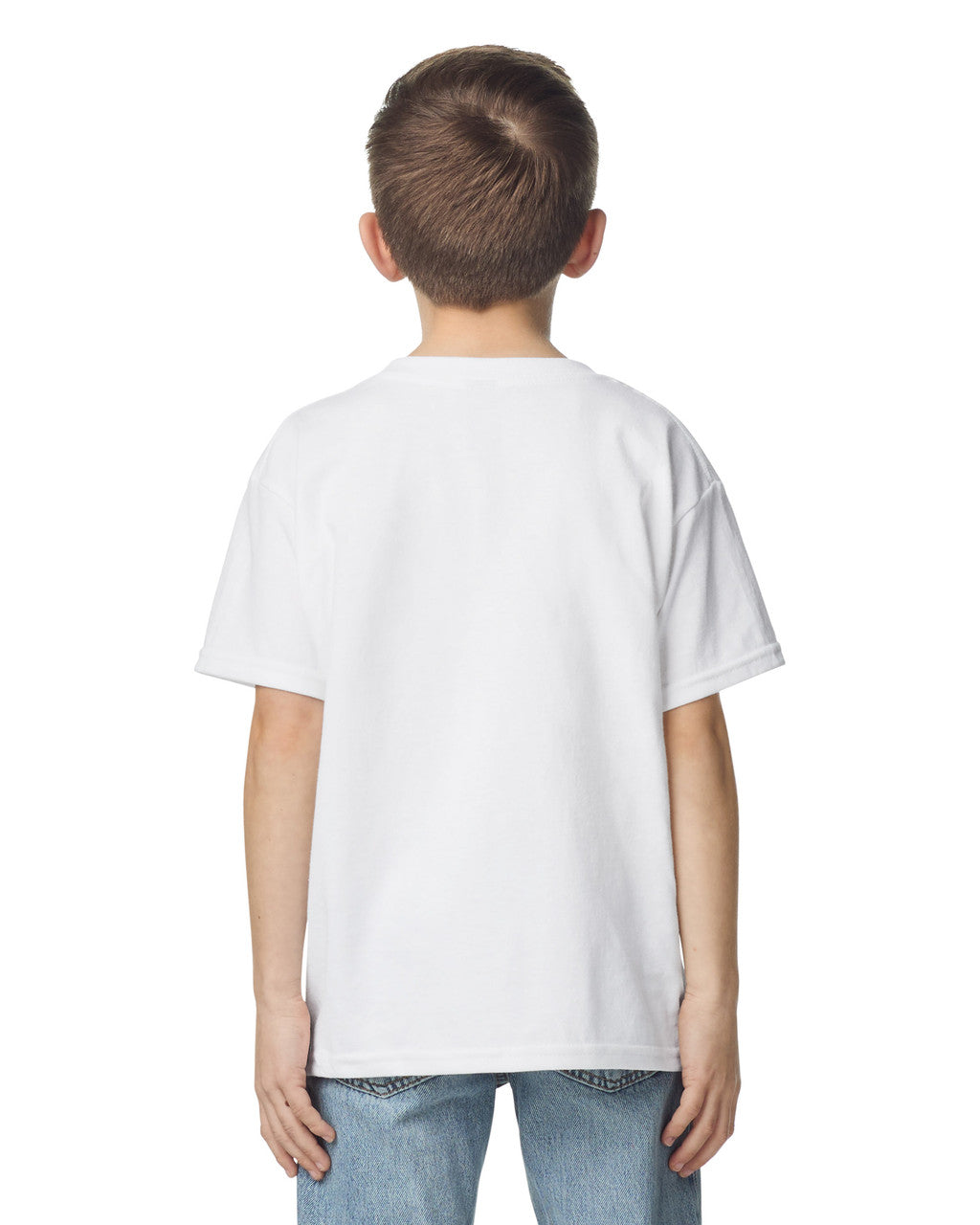 Gildan 65000B Youth Softstyle Midweight T-Shirt - White - model back