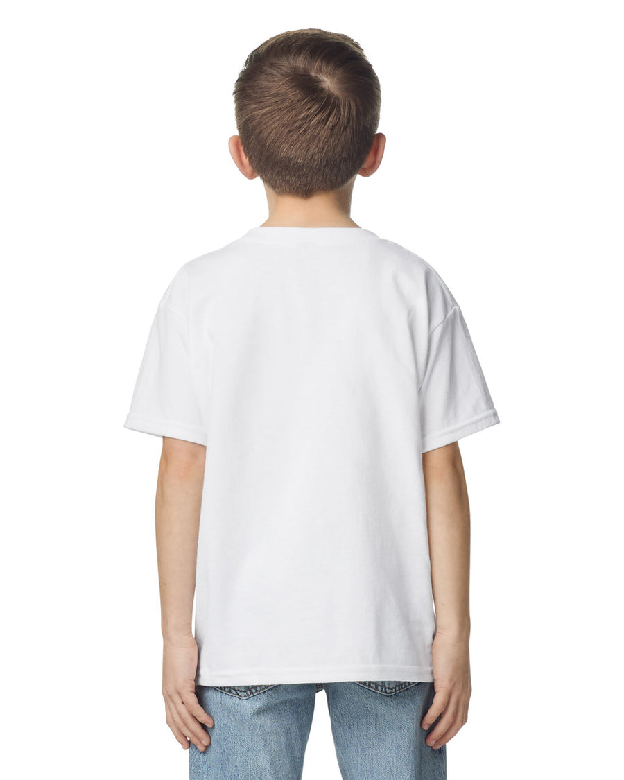Gildan 65000B Youth Softstyle Midweight T-Shirt - White - model back