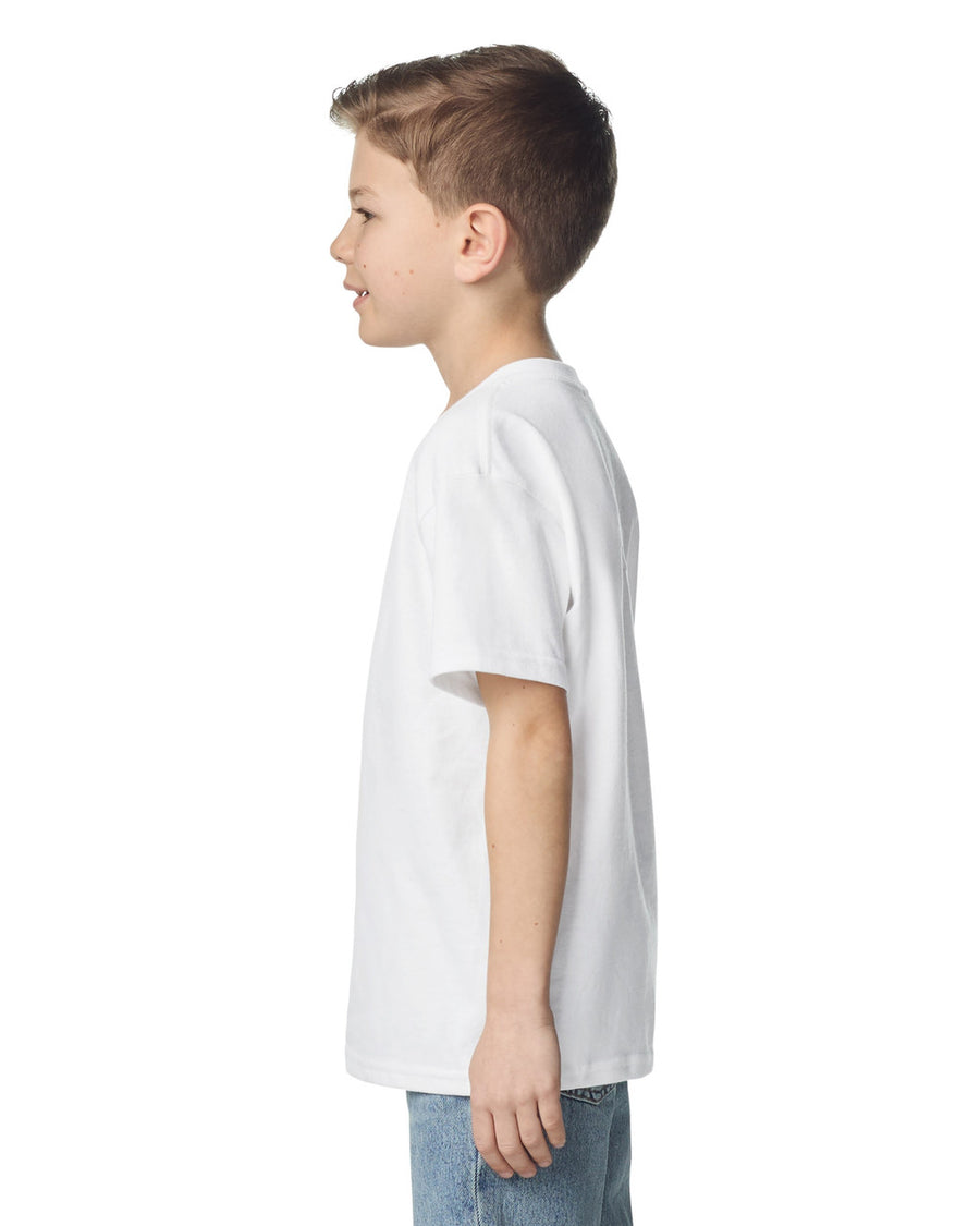 Gildan 65000B Youth Softstyle Midweight T-Shirt - White - model side