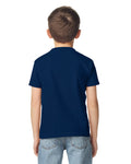 Gildan 65000B Youth Softstyle Midweight T-Shirt - Navy - model back