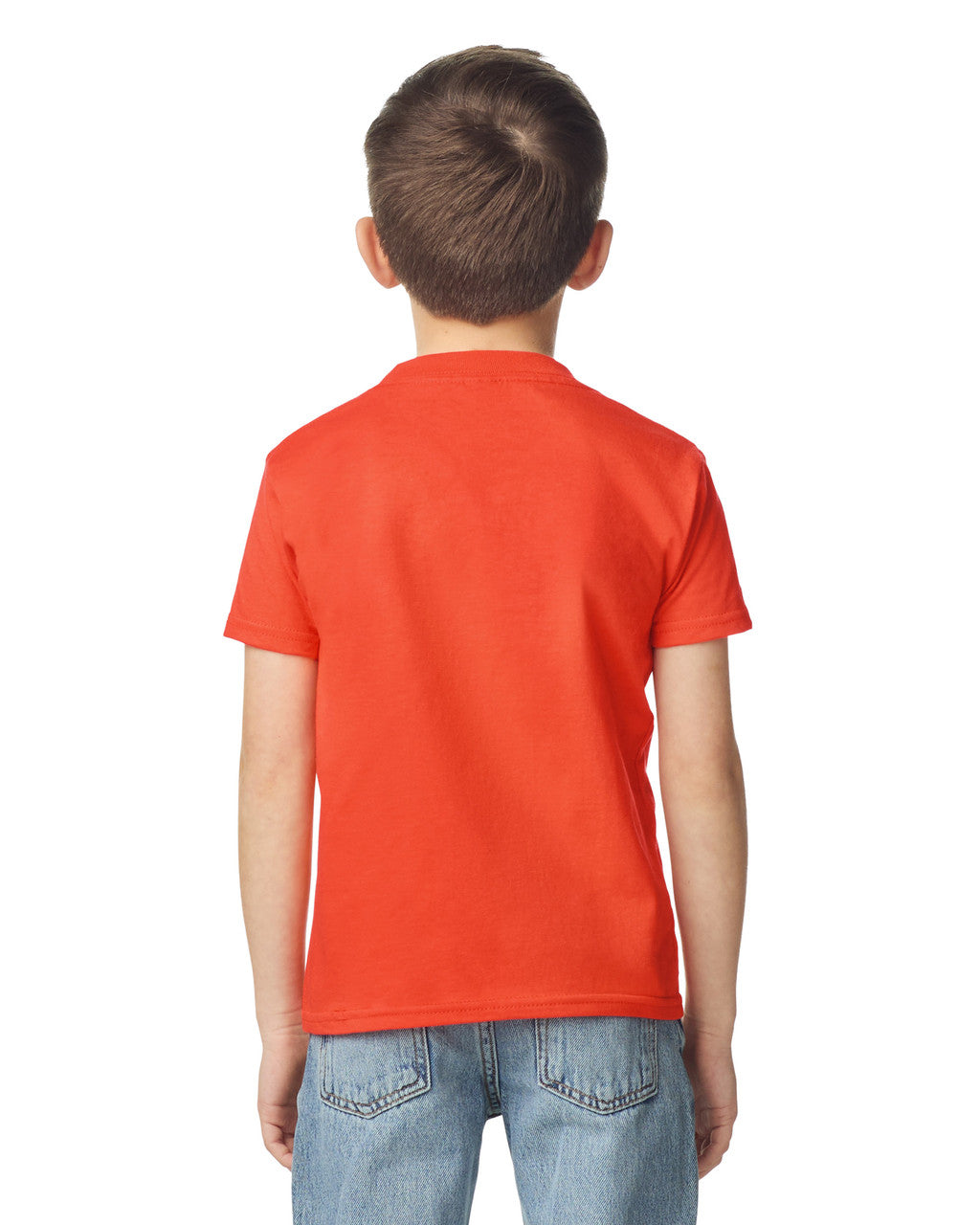 Gildan 65000B Youth Softstyle Midweight T-Shirt - Orange - model back