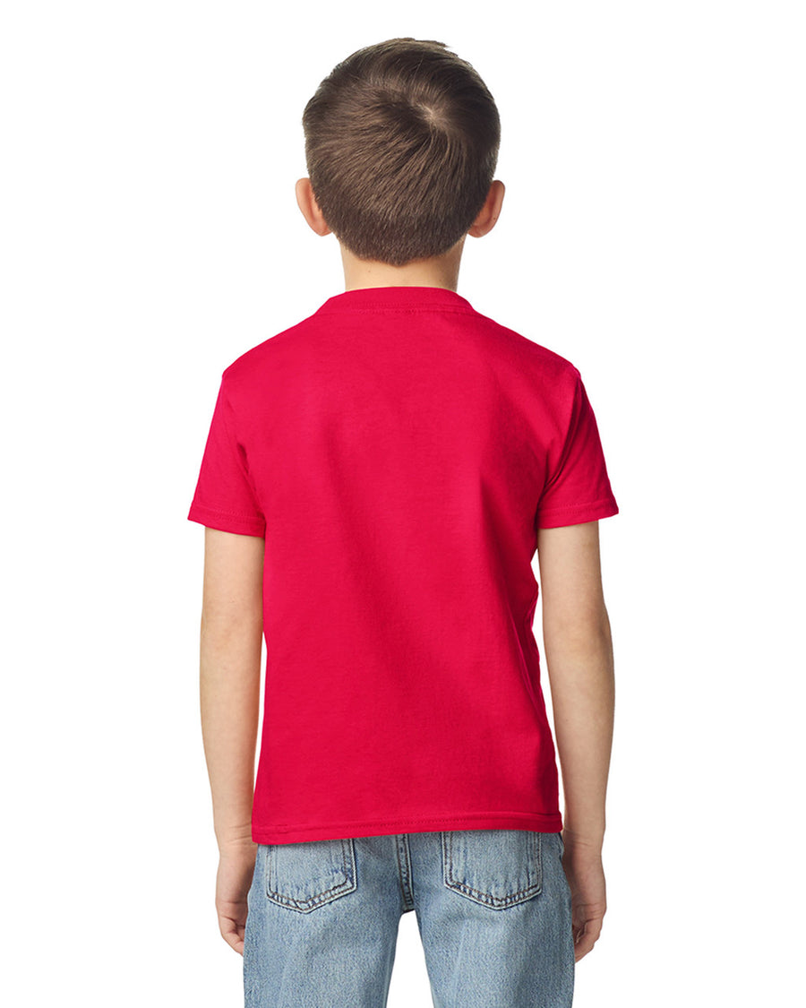Gildan 65000B Youth Softstyle Midweight T-Shirt - Red - model back