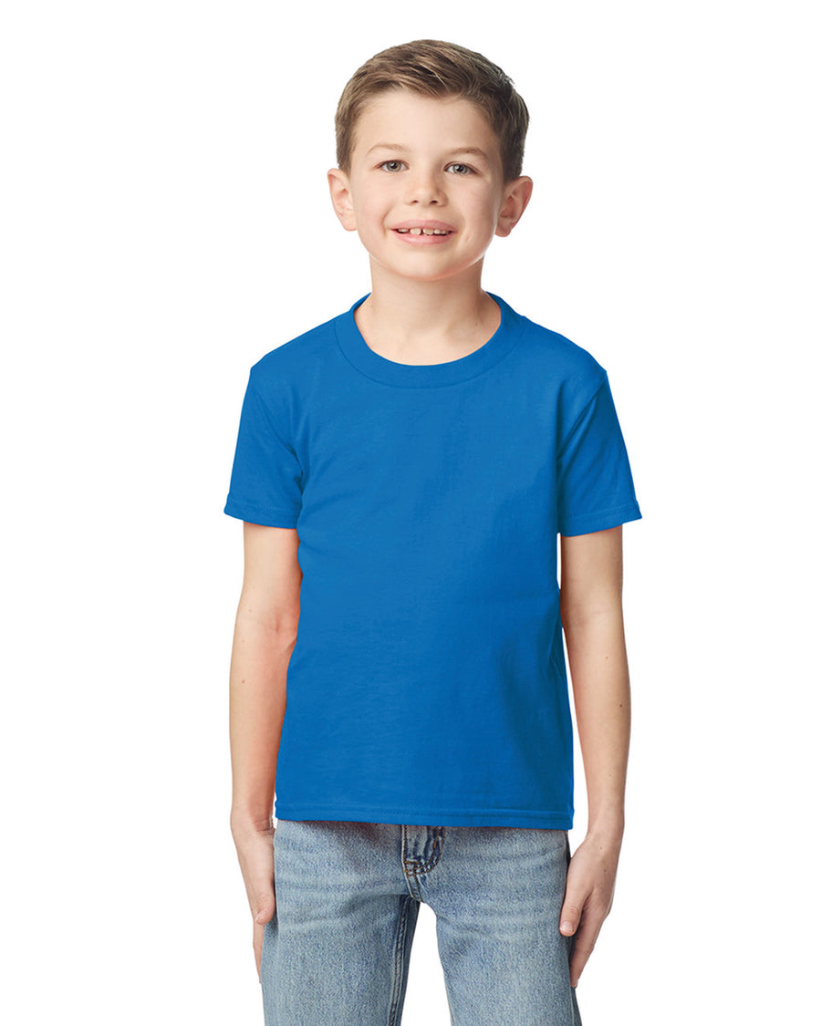 Gildan 65000B Youth Softstyle Midweight T-Shirt - Royal - model front