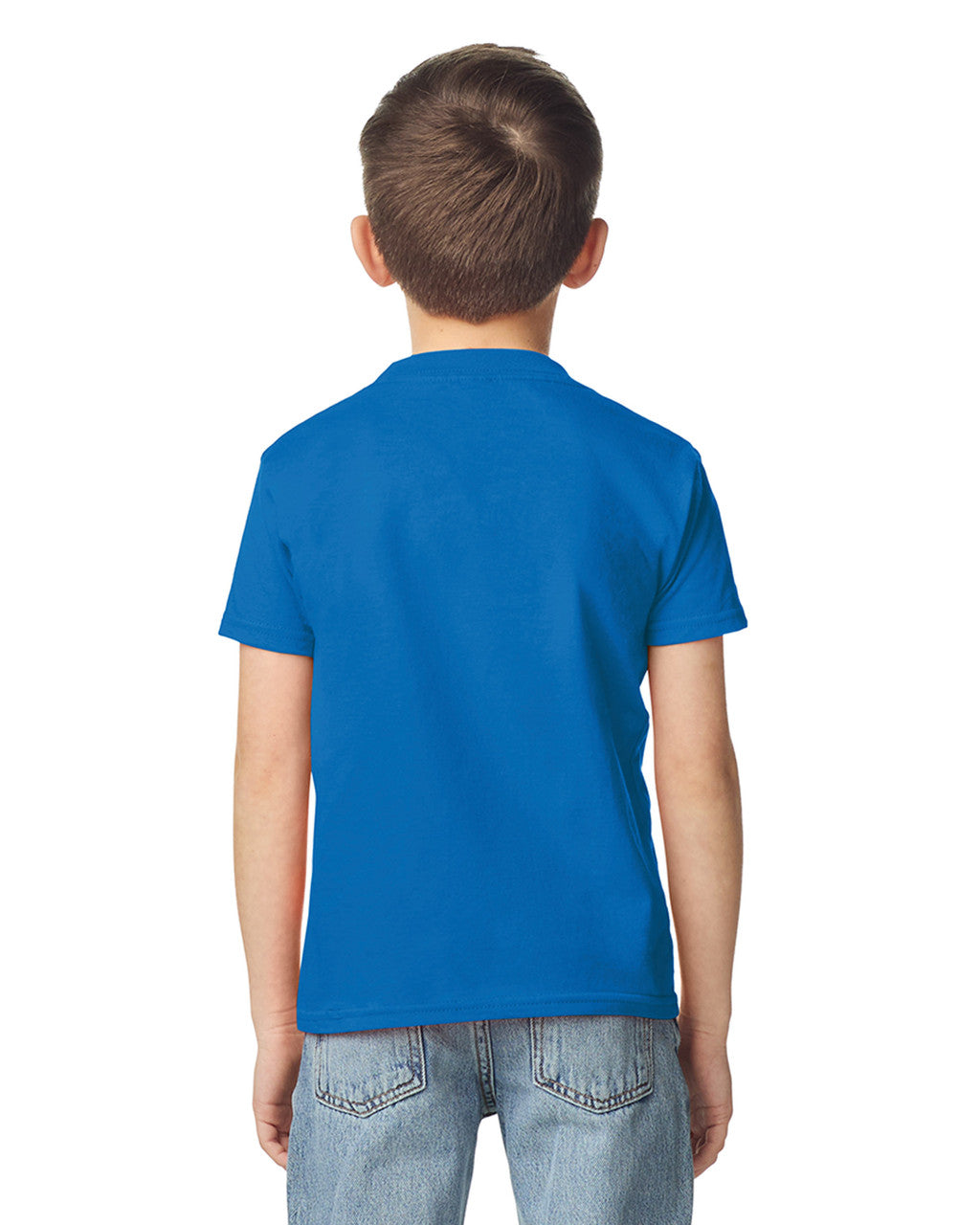 Gildan 65000B Youth Softstyle Midweight T-Shirt - Royal - model back