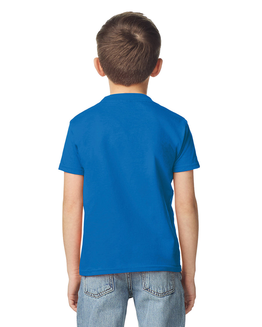 Gildan 65000B Youth Softstyle Midweight T-Shirt - Royal - model back