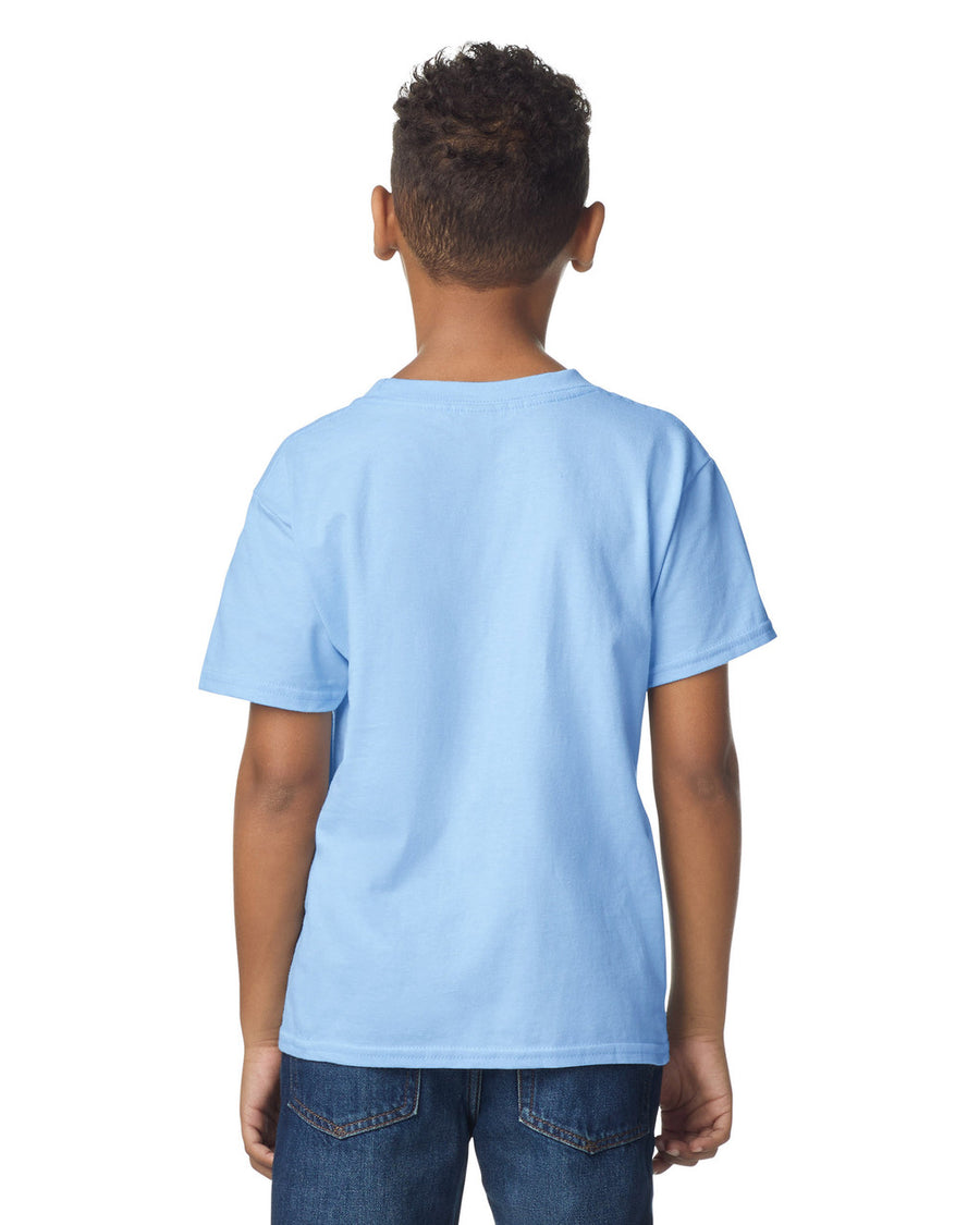 Gildan 65000B Youth Softstyle Midweight T-Shirt - Light Blue - model back