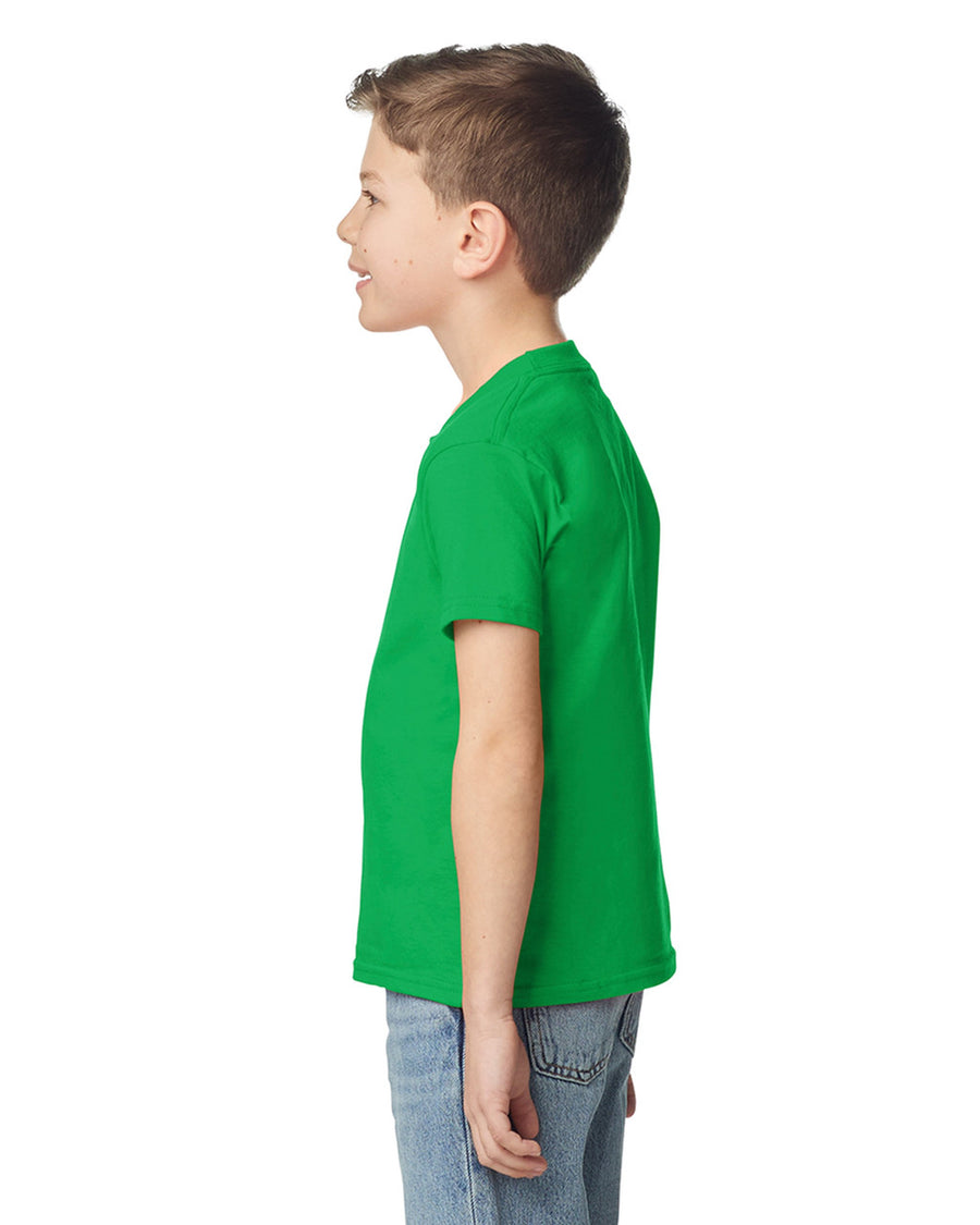 Gildan 65000B Youth Softstyle Midweight T-Shirt - Irish Green - model side