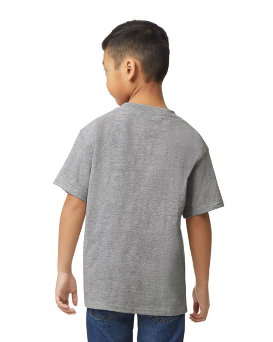 Gildan 65000B Youth Softstyle Midweight T-Shirt - Sport Grey - model back