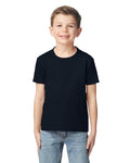 Gildan 65000B Youth Softstyle Midweight T-Shirt - Pitch Black - model front