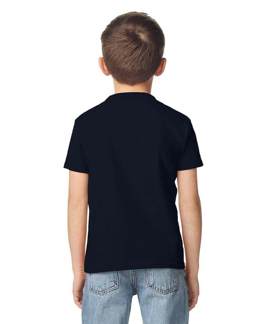 Gildan 65000B Youth Softstyle Midweight T-Shirt - Pitch Black - model back