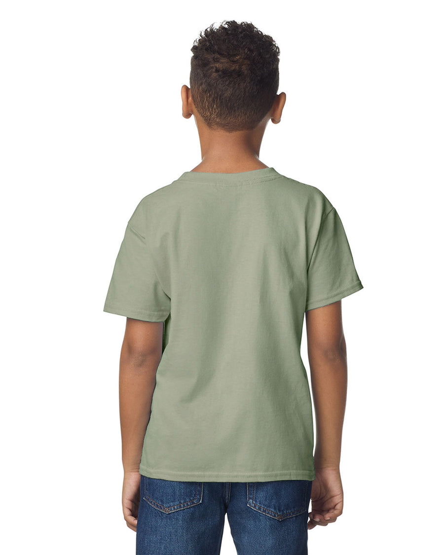 Gildan 65000B Youth Softstyle Midweight T-Shirt - Sage - model back