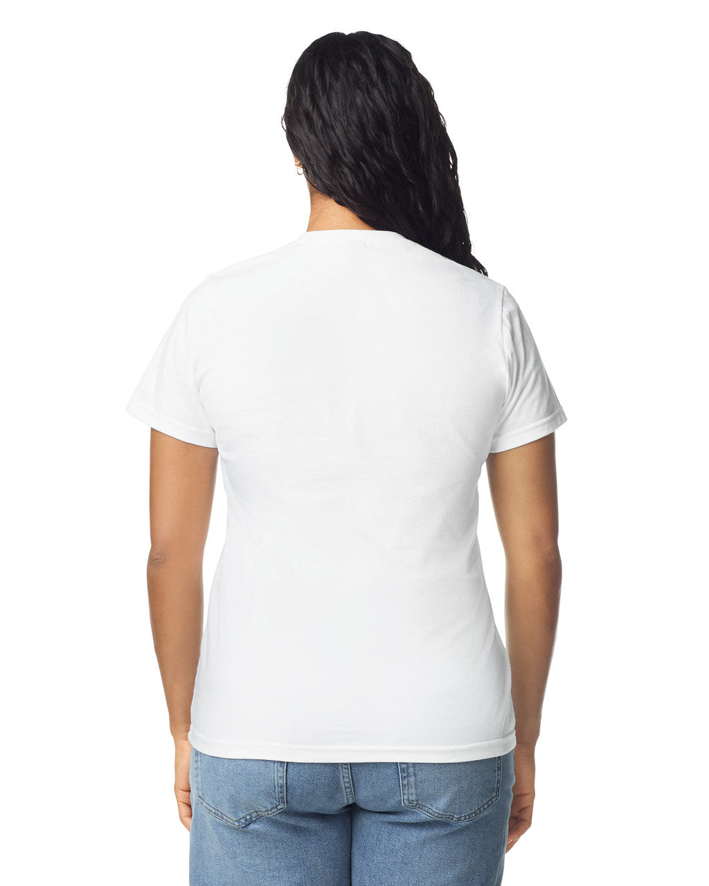 Gildan 65000L Women's Softstyle Midweight T-Shirt - White - model back